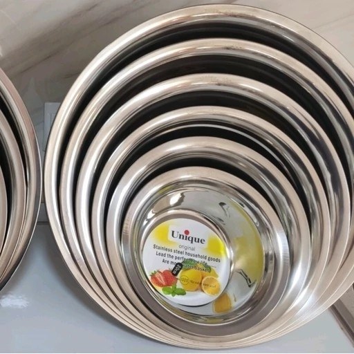 لگن استیل یونیک 6 پارچه حک شده